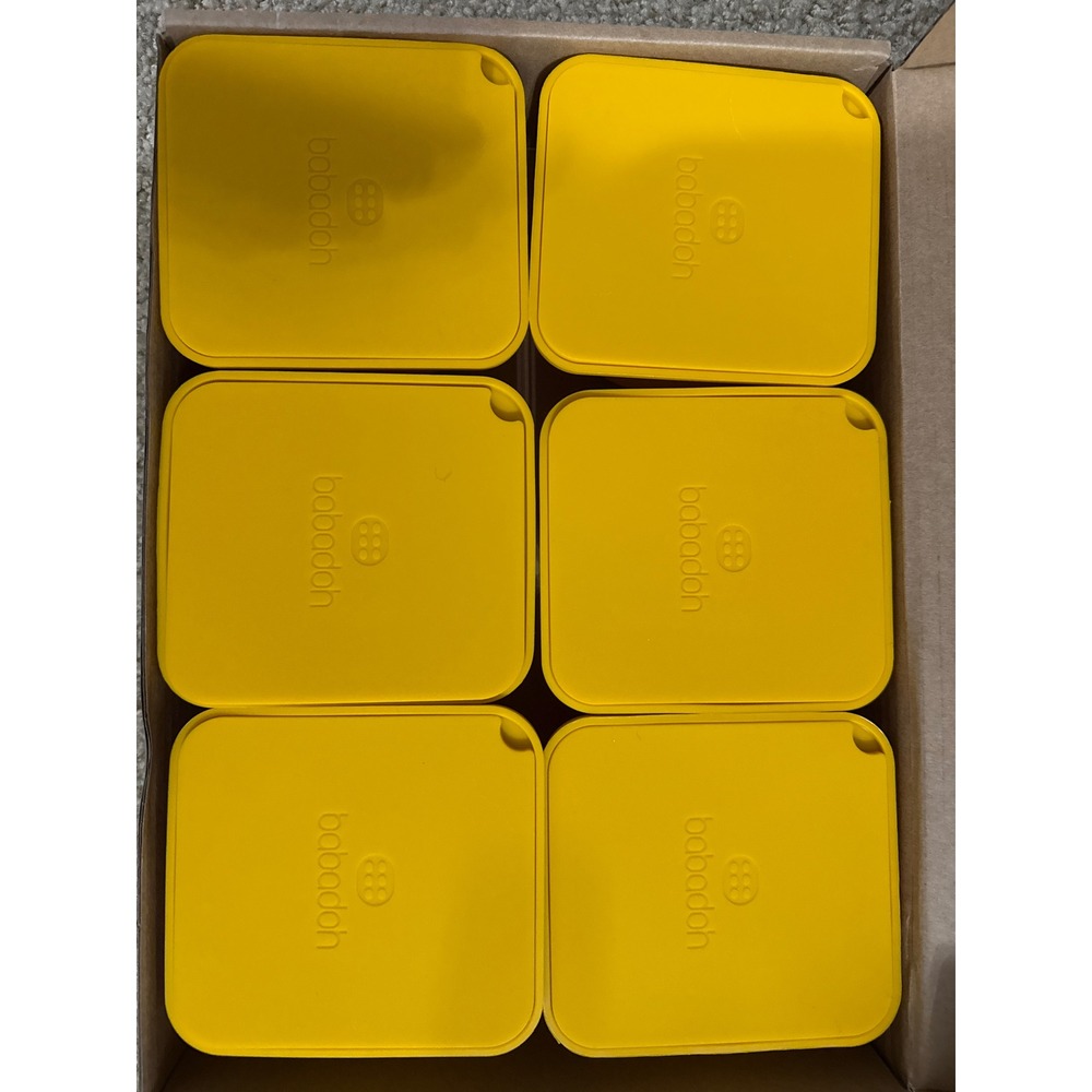Babadoh Pizza Dough Proofing Containers Set of 6 Yellow Silicone Airtight Lids